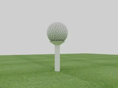 Golf Ball Low-poly 3D model