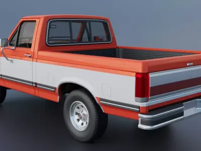 Pickup Truck F-150 Short Bed 1987 3D print model
