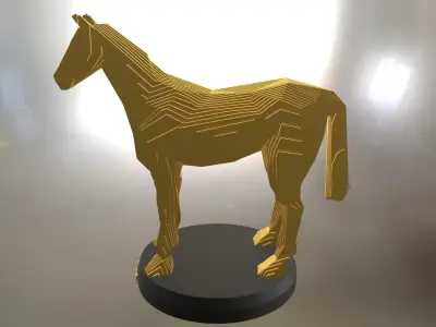 Parametric Horse Low-poly 3D model purchase
