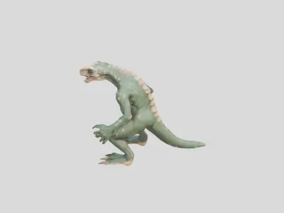 Humanoid Raptor Character 3D Model Low-poly 3D model