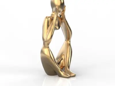 abstract decorations thinker figurine 3D print model