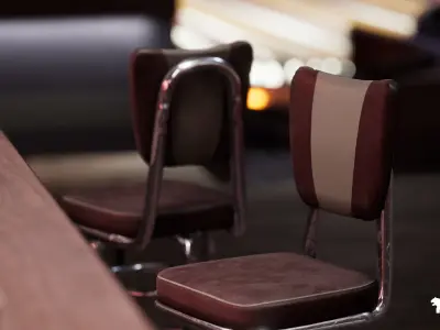 Bowling Alley Low-poly 3D model