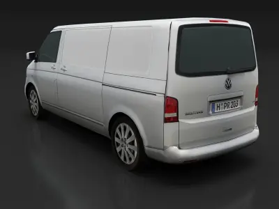 Volkswagen Transporter T5 Van Low-poly 3D model