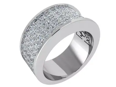 Diamond Band Ring 3763 3D print model