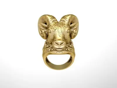 Rings Goat  3D print model