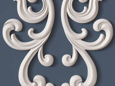Decorative Scroll 3D model shop
