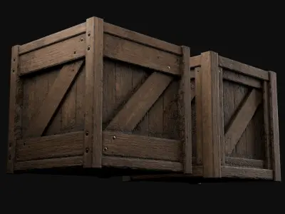 FREE Low-Poly Wood Crates Free low-poly 3D model
