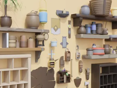 FC Medieval Props Set A Free 3D model