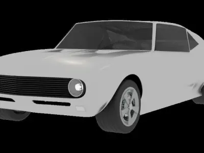 Chevrolet camaro 69    low poly Low-poly 3D model