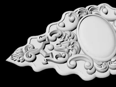 Central decor ornament for furniture 3D model 921