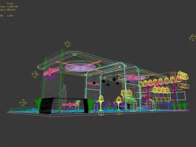 Exhibition - Area - 21X9-3DMAX2009-02 3D model