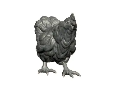hen sculpture  3D print model