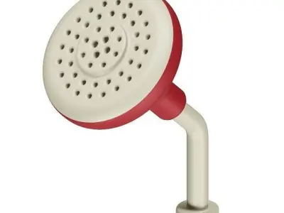 Elegant Plastic ShowerHead 3D model