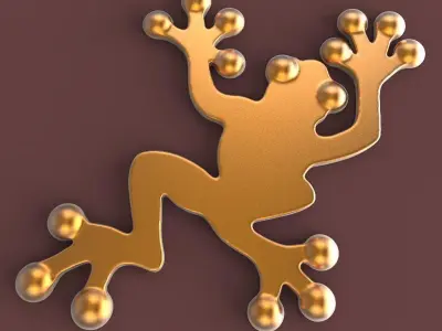 Frog Sticker 3D model