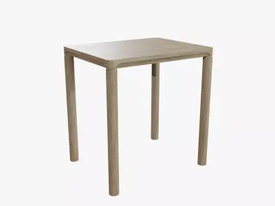 Piloti Table-oak wood Low-poly 3D model