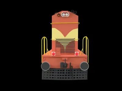Diesel Locomotive WDM 3D Model 3D model