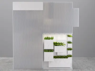 Green Wall - Plants partition -Indoor plant-plant stand wall 3D model