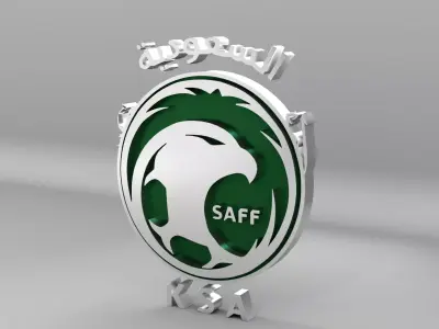 Saudi Arabia National Soccer Team Logo 3D model