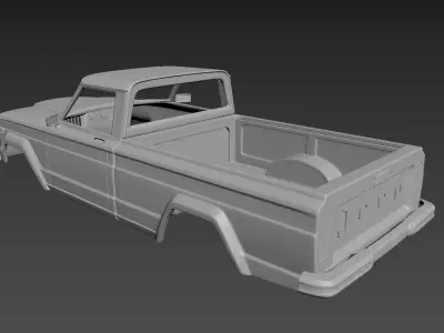 Jeep J10 1963 Body For Print 3D print model