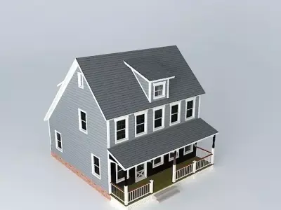 Colonial House Free 3D model