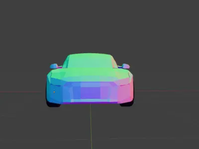 Audi R8 Lowpoly car Low-poly 3D model