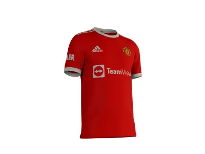 Manchester United Official Home Kit 2021-22 ft Cristiano Ronaldo 3D model