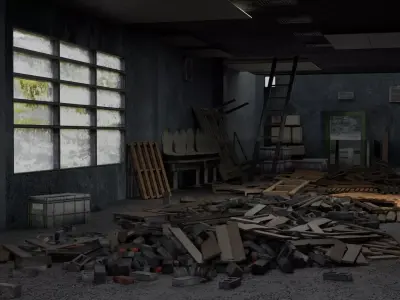 Abandoned Building Rubble - Environment 02 Free low-poly 3D model