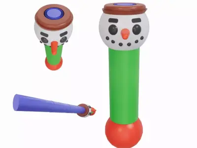 Retractable Snowman sword - Print in Place 3D print model