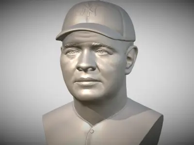 Babe Ruth bust 3D print model