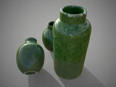 Ceramic flower pots  3D model