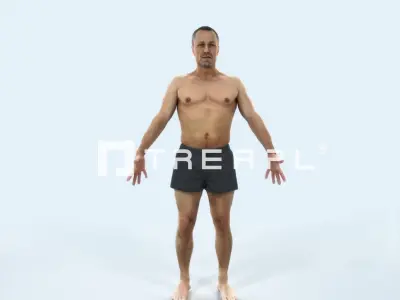 Fortitude C Animated Rigged Beach Sports Man Low-poly 3D model