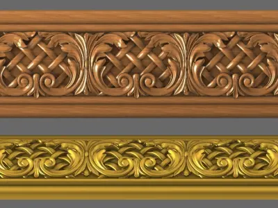 Moulding 3D ornamental model 3D print model