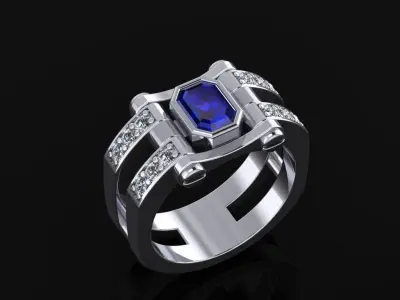 Man Ring 07 3D print model