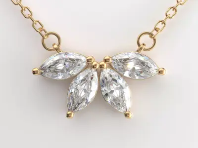 Diamond pendant 3D model for render 3Ds Max V-ray 3D model buy