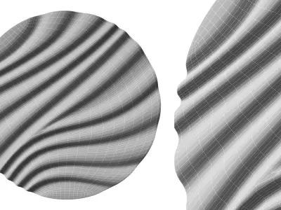Wall art panel 08 Draped by KROGH ANDERSEN 3D model