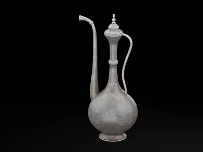 Metallic Ancient Pottery Low-poly 3D model