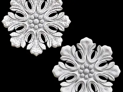 Rosette Wood 1546 3D model