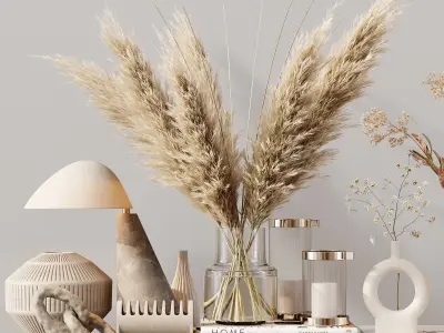 Decorative Set 214 Low-poly 3D model