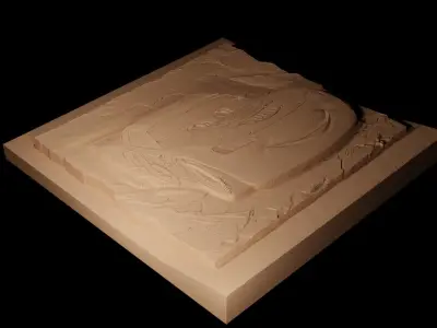 Lightning McQueen Cars CNC 3d Print High Relief Sand Casting 3D print model