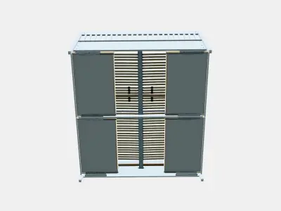 IDANAS Bed frame with storage 1 Low-poly 3D model