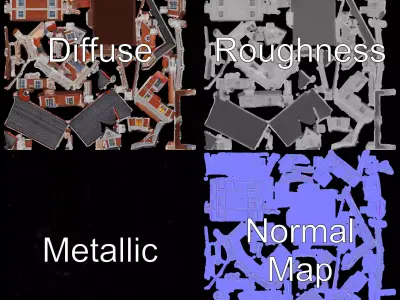 Victorian Charm House model pack Low-poly 3D model