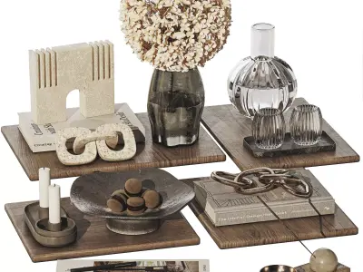 Decorative Set 039 Low-poly 3D model