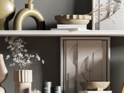 decorative set shelf01 3D model
