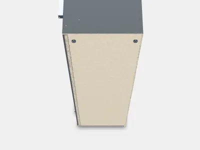 PAX Add-on corner unit with 4 shelves 8 3D model