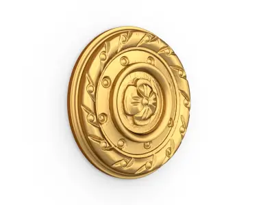 Classic round decor ornament carved 18  3D model