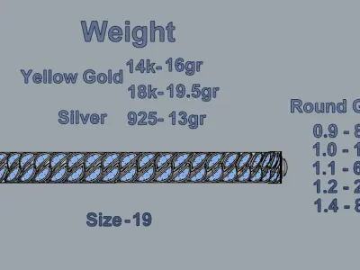 Cuban Bracelet 3D print model