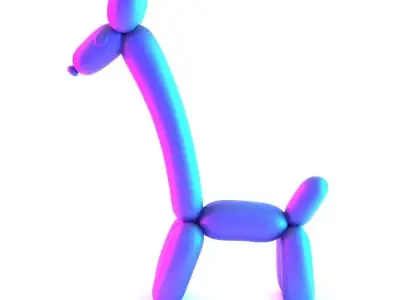 Lemon Giraffe  Balloon Decoration Props Second Life toy 3D print model