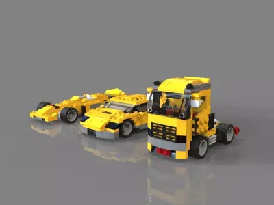 Lego car pack 4 3D model
