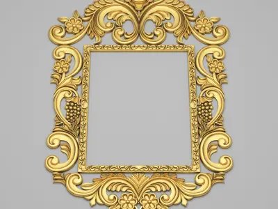 Classic Frame Mirror 003 3D model