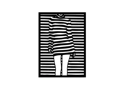 Girl Wall Art 2D Decoration 3D print model